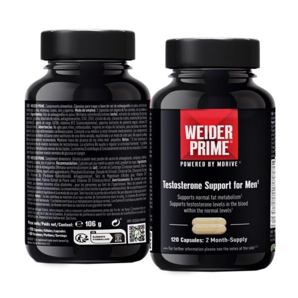 Weider Prime Testosterone Support for Men, 120 Count - Image 3