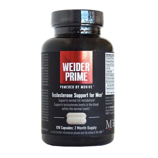 Weider Prime Testosterone Support for Men, 120 Count - Image 2