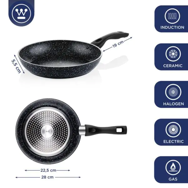 Westinghouse Non-Stick Frying Pan Set with Lids, 4 Piece - Image 6