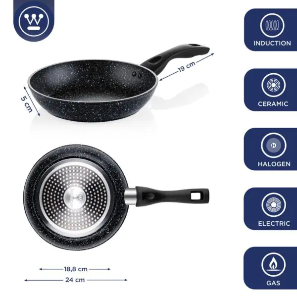 Westinghouse Non-Stick Frying Pan Set with Lids, 4 Piece - Image 5