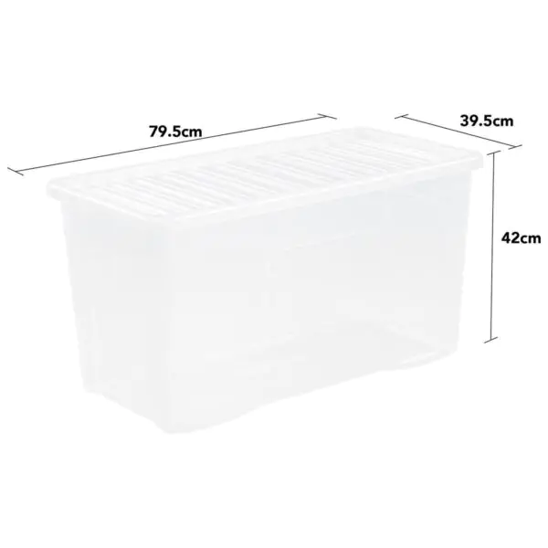 Wham 110 Litre Crystal Box and Lid - 3 Pack - Image 5