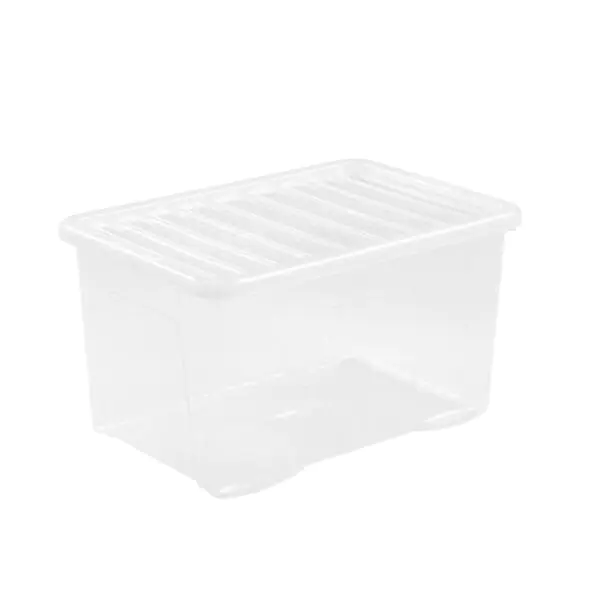 Wham 60L Crystal Clear Plastic Box and Lid - 5 Pack - Image 2