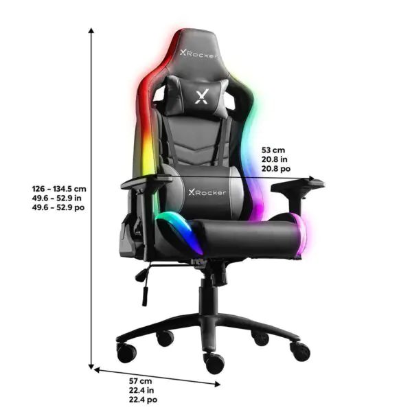 X Rocker Opal RGB Gaming Chair with LED Lights - Image 2