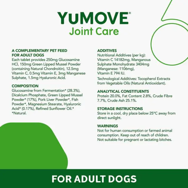 YuMove Joint Care for Adult Dogs, 2 x 120 Tabs - Image 4