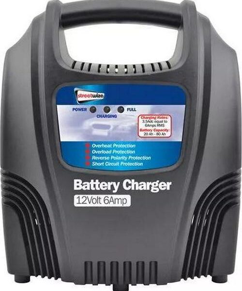 12 Volt 6 Amp Car Van Boat Bike Motorhome LED Compact and Robust Battery Charger