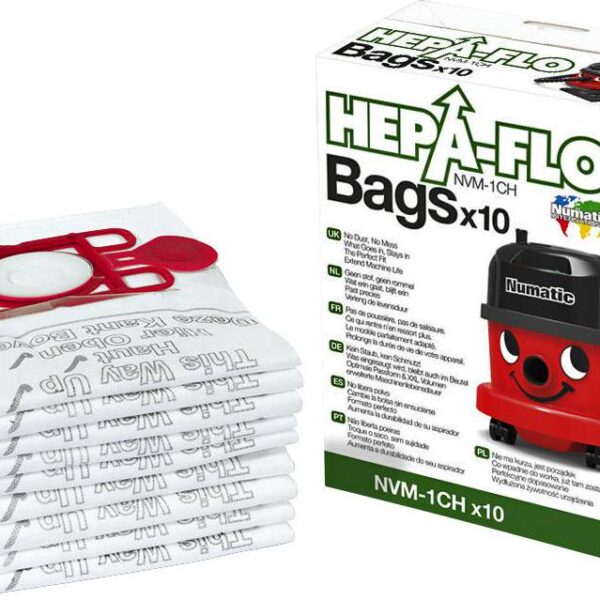 9L HepaFlo Vacuum Dust Bags, 10 Pack-