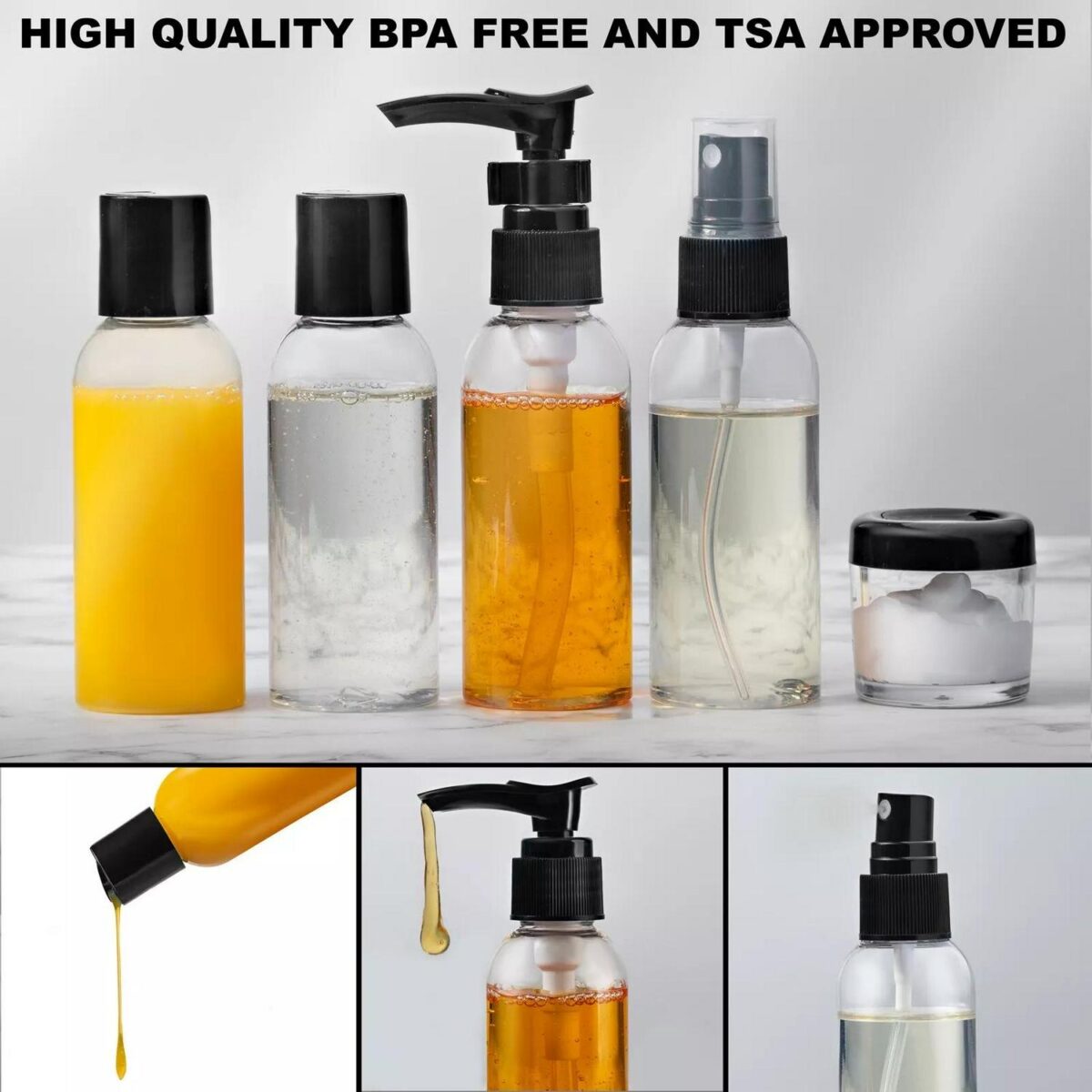 9 Piece Clear Travel 24ed13469c5f9b10465766bf5d5064fa