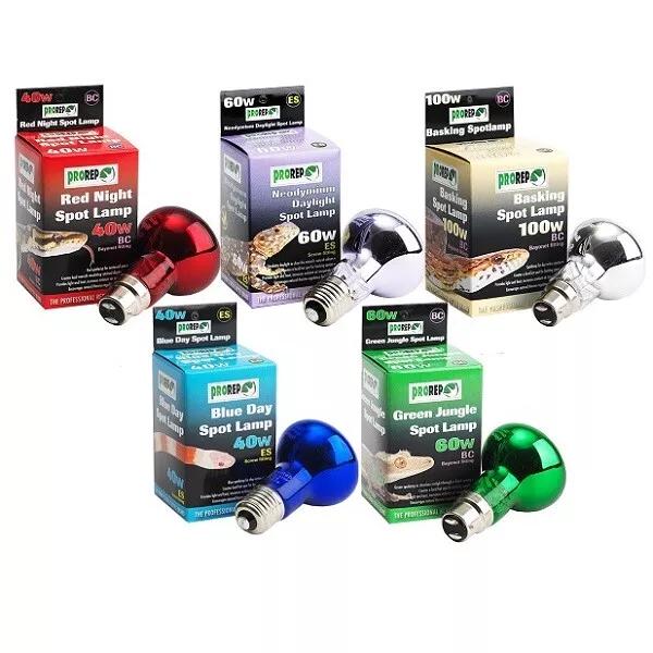 ProRep Reptile Light Bulb Heat Basking Lamp - Bayonet or Screw Fitting BC or ES