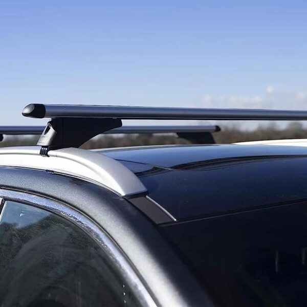 Summit Aluminium Flush Solid Rail Cross Roof Bars Universal 120cm Locking SUM004