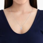 0.20ctw Round Brilliant Cut Diamond Knot Pendant, 18ct White Gold - Image 2