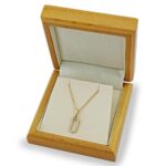 0.27ctw Round Brilliant Cut Diamond Paperclip Pendant, 14ct Yellow Gold - Image 4
