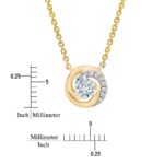 0.28ctw Round Brilliant Cut Diamond Pendant, 14ct Yellow Gold - Image 4
