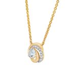 0.28ctw Round Brilliant Cut Diamond Pendant, 14ct Yellow Gold - Image 3