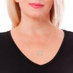 0.30ctw Round Brilliant Cut Diamond Circle Pendant, 14ct Yellow Gold - Image 2