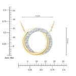 0.30ctw Round Brilliant Cut Diamond Circle Pendant, 14ct Yellow Gold - Image 5