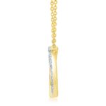 0.30ctw Round Brilliant Cut Diamond Circle Pendant, 14ct Yellow Gold - Image 3
