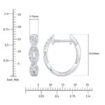 0.30ctw Round Brilliant Cut Diamond Twist Hoop Earrings, 18ct White Gold - Image 5