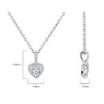 0.31ctw Round Brilliant Cut Diamond Heart Halo Pendant, 18ct White Gold - Image 5