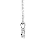 0.31ctw Round Brilliant Cut Diamond Heart Halo Pendant, 18ct White Gold - Image 3