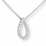 0.32ctw Round Brilliant Cut Diamond Pendant, 18ct White Gold