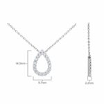 0.32ctw Round Brilliant Cut Diamond Pendant, 18ct White Gold - Image 5