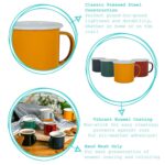 12x Coloured Enamel Mugs Metal Camping Tea Hot Drinks Cups Set 375ml Grey - Image 2
