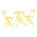 2 Seater Sussex Bistro Set Table Chairs Outdoor Patio Furniture Round Yellow