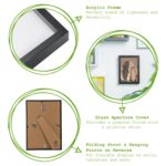 2x Black A5 (6  x 8 ) Photo Frames Picture Poster Home Wall Hanging Décor - Image 2