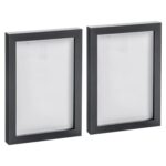 2x Black A5 (6  x 8 ) Photo Frames Picture Poster Home Wall Hanging Décor