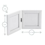 5x Folding 2 Photo Frames Standing Hanging Picture Display 4 x 4  Black - Image 3