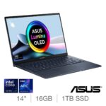 ASUS Zenbook, Intel Core Ultra 7, 16GB RAM, 1TB SSD, 14 Inch OLED Laptop, UX3405MA-PZ185W