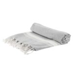 Turkish Cotton Bath Towel Lightweight Beach Peshtemal 170 x 90cm Grey