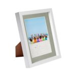 White 8  x 10  3D Box Photo Frame Grey 5  x 7  Mount Craft Shadow Picture