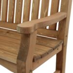 Zest 3 Seater 1.76m Wooden Garden Bench - Image 6