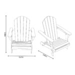 Zest Jasmine Folding Acacia Wood Adirondack Chair in 2 Colours - Set of 2 - Image 2